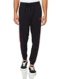 adidas Herren Essentials Fleece 3-Streifen Hose, Black/Scarlet, M