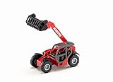 siku 1482, Manitou Teleskoplader, Metall/Kunststoff, Rot, Beweglicher L