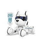 Lexibook DOG01 Power Puppy-My Programmable Smart Dog-Programmierbarer Roboter mit Fernsteuerung, Tanz, Yoga, Trainingsfunktion, Gesang