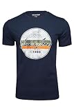 JACK & JONES Mens Jorbrady Tee Ss Crew Neck Sn T-Shirt, Navy Blazer, XXL
