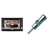 CREATONE V-336DG Autoradio mit GPS Navigation (Europa), Touchscreen & A.I.V Autoradio-Antennenadapter Din-ISO, 812444.12