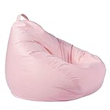 Bohnenbeutel Große Buttersack-Stuhl-Sofa-Couch-Liege Hoher hinterer Buttersackstuhl for Erwachsene und Kinder Für Erwachsene und Kinder (Color : Pink, Size : One Size)