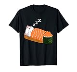 Kawaii Katze Sushi lustiges Katzenbesitzer schlafende Katze T-S
