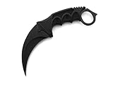 KOSxBO 19cm Black CS-GO Counter-Strike Honshu Karambit - Tiger-Tooth - Real Fighter - Full-Tang Freehand Messer - Jagd - Survival - Outdoor - Kamp