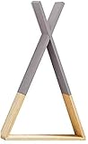 Nordic Style Regal Wand Grau. Dreieckiges Regal aus Holz. Kinderzimmer, Wohnzimmer und Baby-Regale. Dreieckiges Holzregal zur Aufbewahrung. Groß Größ