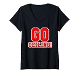 Damen Last-Minute-Gruppe Halloween-Kostüme gehen Deckenventilator T-Shirt mit V
