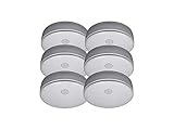 6er Set Rauchmelder 10 Jahres Batterie – Stummschaltfunktion – VdS Zertifiziert und Q-Siegel mit Easy Magnetbefestigung