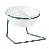 Raised Hundenapf Pet Feeder Erhöhte Hundezufuhr Tilted Katzenfutter Wasserschalen Keramikschalen mit Dekorativen Ständer für Kleine Hunde und Katzen Die Meisten 345 Ml / 12 O