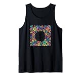 Be happy Florales Happiness and Kindness Statement Design Tank Top