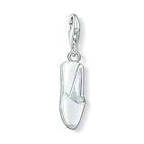 Thomas Sabo Damen-Charm-Anhänger Espadrille Charm Club 925 Sterling Silber weiß 1351-007-14