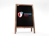 ALLboards Kundenstopper Wasserfest mit lackiertem Holzrahmen 100x60cm, Werbetafel, Gehwegaufsteller, Aufsteller, Straßenreiter,
