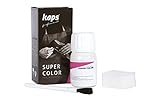 Kaps Super Color Lederfarbe für Naturleder, Synthetik und Textil, Lederfärber, 25 ml, Schwarz 118