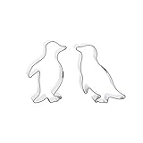 Der-Ideen-Shop 1 Keksausstecher Set Pinguine | aus Edelstahl | Winter | Südp