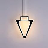 LED Anhänger Leichtmetallküche Insel Hängelampe Modern Schlafzimmer Decke Federung Kronleuchter Beleuchtung Für Flur Bar Esszimmer Wohnzimmer, Schwarz (Color : Weißes Licht)