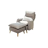 XYJHQEYJ Schlafsofas, faltende Sofas-Stuhl 2-teiliges Set, Ziehen Sie das Schlafsofa-Bettwäsche-Gewebe-Ecksofa-Sessel, die Rückenhocker, 5-Gang-verstellbare Rückenlehne (Color : Gray)