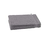 Clarysse Waschlappen Set 4 teilig aus 100% gekaemmter Baumwolle, 4er Bad Set Waschhandschuh aus weichem Frottee mit Haken zum Aufhaengen, Oekotex 100 Standard, Groesse 15x21 cm, G