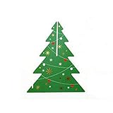 LILANPING Kreative Weihnachten kreative Dreidimensionale Weihnachtskarte 3D Paper Geschnitzte Segen Kleine Karte Weihnachtsbaum mit Umschlag (Color : Green)