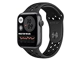 Apple Watch Series 6 Smartwatch, grau/anthrazit, 44mm, Nike+ Sportarmb