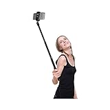 Rollei Selfie Stick 4 Traveler - ausziehbarer Selfie Stick (Monopod) für Smartphones und Kameras bis 500g, Bluetooth Verbindung bis 10m, inkl. Smartphone-Halter - Schw