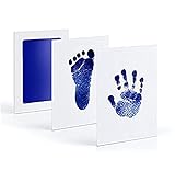 Stempelkissen für Baby-Fußabdrücke, Handabdruck-Set, Geschenk für Mädchen und Jungen, Geschenk zur Geburt der Mutter, Babyparty, Andenken für neugeborene Jungen und Mädchen, B