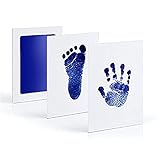 Stempelkissen für Baby-Fußabdrücke, Handabdruck-Set, Geschenk für Mädchen und Jungen, Geschenk zur Geburt der Mutter, Babyparty, Andenken für neugeborene Jungen und Mädchen, B