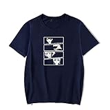 De.Pommeyeux T-Shirt 2021 Tower of God Anime 100% Baumwolle Damen Herren Casual Kurzarm T-Shirt Gr. M, navy