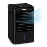 OneConcept Arctic Cube 4-in-1 Luftkühler, Luftkühler, Luftreiniger, Ventilator, Luftbefeuchter, Ionisator, Wassertank: 3 Liter, Leistung: 40 Watt, 3 Geschwindigkeiten, 3 Modi, 230 m³/h, Schw