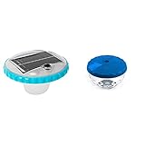 Intex Solar Powered LED Floating Poolleuchte - Solarbetriebene Blitzboje - 2 Beleuchtungsmodi & Steinbach LED-Unterwasserlichtshow, Lieferumfang ohne Batterie (3xAA), 060055