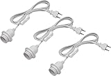 Meister Lampenfassung E27 - 3,5 Meter - weiß - 3 Stück - Mit Ein-/Ausschalter - Ideal für DIY-Projekte - Geeignet für Steh- & Hängelampen / Lampenaufhängung / Kabel für DIY-Leuchte / 7443890