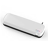A4-Laminiergerät, Thermolaminator Advanced Never Jam-Technologie, heiß und kalt, 3 Minuten Aufwärmen, für Zuhause/Schule/Büro/Handwerk/Karte 330 * 112 * 60mm (Farbe : Weiß)