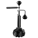 Freistehendes Boxen Reaktionstraining Gerät höhenverstellbarer Boxball mit drehender Reflex Stange Starker, langlebiger Schwerer Boxsack Ideal für Stressabbau F