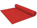 Event-Teppich Hochzeits-Läufer Rips Meterware Dublin - Rot, 1,00m x 4,00m, Schwer Entflammbarer Messeboden, Empfangsteppich, Gang