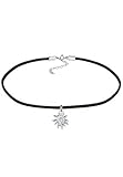 Elli Halskette Damen Choker Sonne Anhänger Trend aus 925 Sterling Silb
