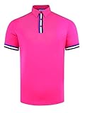 Bunker Mentality CMAX Silvio Tech Polo - Hot Pink - Trendy, Modern, Feuchtigkeitstransport, Atmungsaktiv, Leicht, Kurzarm, Sonnenschutz, hot pink, S