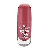 essence shine last & go! gel nail polish, Gellack, Nagellack, Nr. 48 my love diary, rot, gelig, glänzend, ohne Aceton, vegan, ohne Konservierungsstoffe (8ml)