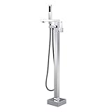 XDYNJYNL Kitchen Tap Freistehende Badewannen-Hahn,Stand Dusche Wasserhahn Bidet Armaturen Duschköpfe Chrom-Überzug Copper Cold&Warmwasser Einhebelmischer Multifunktionale Gefäß