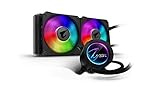 AORUS RGB AIO Flüssigkeitskühler 280, 280 mm Kühler, Dual 140 mm Windforce PWM Lüfter, anpassbares Vollfarb-LCD-Display, fortschrittliche RGB-Beleuchtung und Steuerung, Intel 115X/2066, AMD AM4, TR4