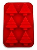 Pritogo Weihnachts Silikonform, Backform, Advent, Muffin, Weihnachtsmann, Schneemann, Tannenbaum, Stern, Christkind, Engel - BPA-Frei (Tannenbaum Form)