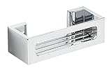 WENKO Power-Loc Wandablage Bralia Chrom, Badezimmer-Regal, befestigen ohne b