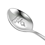 KEYCHIN Eiscreme-Liebhaber-Geschenk Papa's Ice Cream Plow Ice Cream Desserts Geschenk Graviert Edelstahl Löffel für Papa Mama Papa Nana Sister (Pawpaw's Ice Cream Plow)