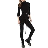 Ital Design Damen Rippstrick Zweiteiler Anzug Emma&Ashley Design Gr. M/L Schw