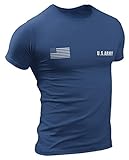 Army US Flagge Tactical Military Herren Schwarzer T-Shirt #3309 (L, Marinenblau)