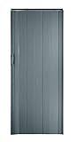 Falttür Schiebetür Tür grau farben Höhe 202 cm Einbaubreite bis 85 cm Doppelwandprofil N