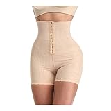 BVCDF Control Panties Damen Butt Lifter Shapewear Hi-Waist Bauchkontrolle Body Shaper Shorts Taillentrainer Panty gepolstert (Farbe: Nude, Größe: XXXL)