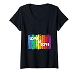 Damen Gleichberechtigung, Freie Liebe, LGBT, LGBTQI+ T-Shirt mit V