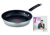 Tefal E51206 Jamie Oliver Bratpfanne 28 cm inklusive Rezeptheft | Antihaftversiegelung | sicher | Thermo-Signal | genieteter Griff | induktionsgeeignet | gesund Kochen | E