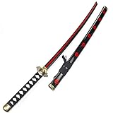 GAMINS Anime Black Samurai Ninja Schwert Mit Scheide, Katana Schwert Waffe Requisiten Anime Ninja Schwert Spielzeug, Anime F