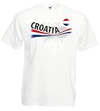 Croatia/Kroatien Herren T-Shirt Vintage Trikot-XXL