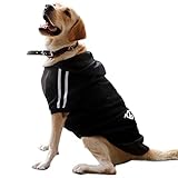 Eastlion Hunde Warm Hoodies Mantel Kleidung Pullover Haustier Welpen T-Shirt Schwarz 9XL