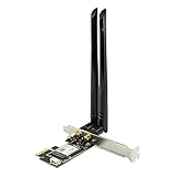 LogiLink WL0245 - PCIe Karte (PCI Express), Wi-Fi 6 & BT 5.0, WLAN und Bluetooth Kombi-Karte für den PC mit Intel AX200 Chipsatz, Windows/MAC OS/Linux